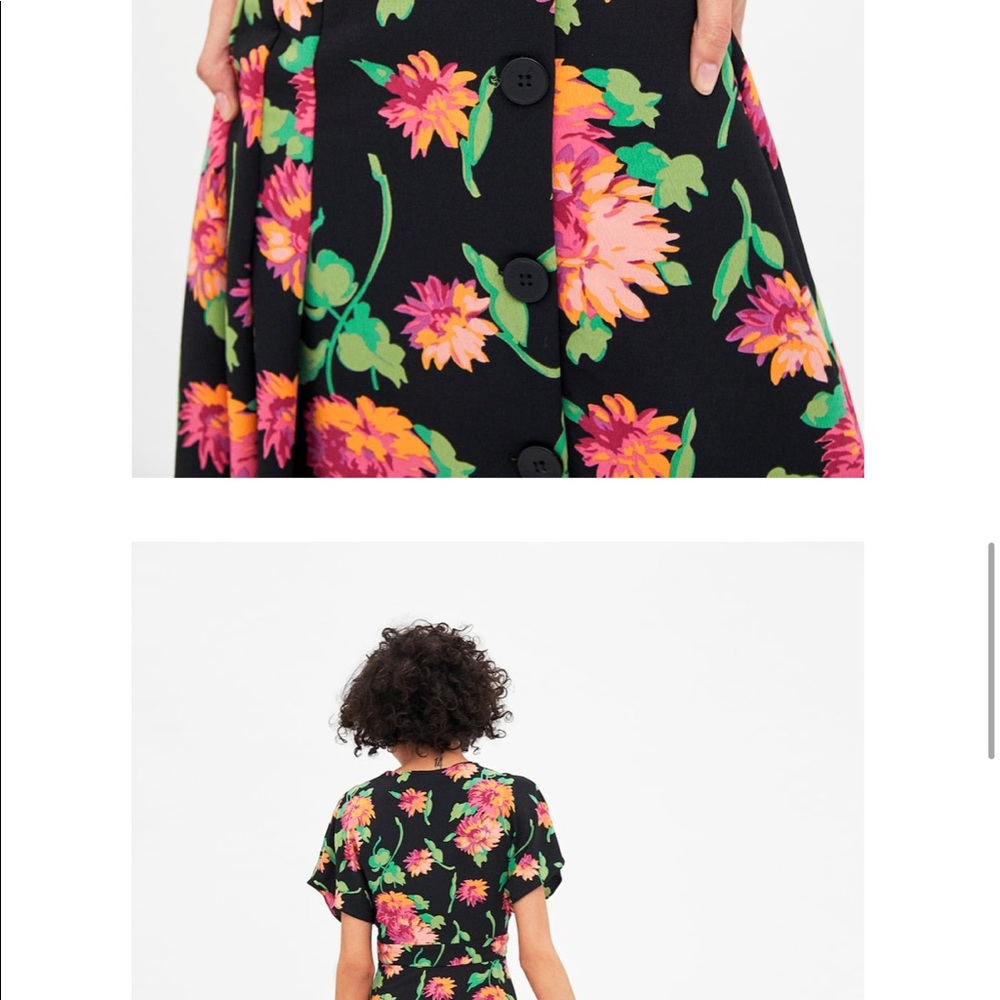 Zara printed floral mini dress - Picture 7 of 8